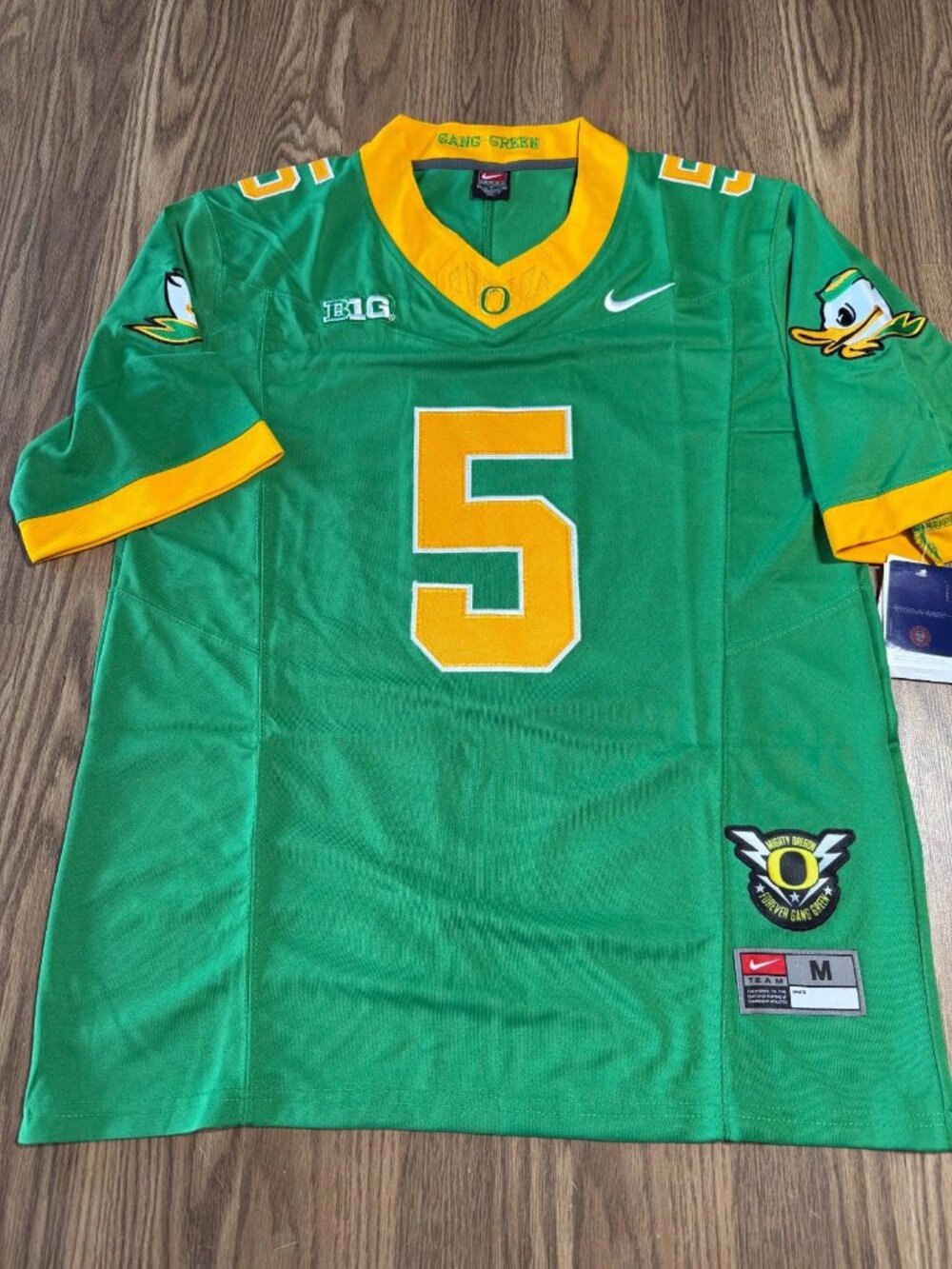 Dante Moore Vapor Green Jersey Stitched